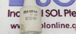 KEMA KEUR 20A Ceramic Bottle Fuse 20A 500V, D-Schmelzeinsätze DII 20A gL - $29.60