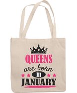 Make Your Mark Design Queens Are Born in January Reusable Tote Bag for M... - £17.47 GBP