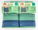 Fruit Of The Loom Fruitful Threads Mens 3 Pack Trunks Underwear Size XL ... - £25.27 GBP
