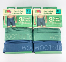 Fruit Of The Loom Fruitful Threads Mens 3 Pack Trunks Underwear Size XL ... - £25.07 GBP
