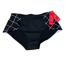 SPANX Women&#39;s Flirty Skirted Swim Bottom 2653 black geo size 10 New - $452.30 MXN