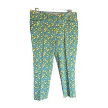 Rafaella Weekend Ankle Pants Women’s Size 14 Blue Yellow Lemons Modern Fit - £12.45 GBP