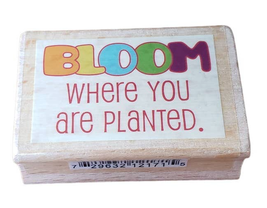 Studio G Bloom Where You Are Planted Wood Mounted Rubber Stamp - £3.91 GBP