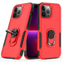 Perfect Tough Thick Hybrid With Metal Ring Stand Cover Case Red For iPhone 11 - £6.73 GBP