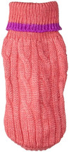 Fashion Pet Classic Cable Knit Dog Sweaters Pink XX-Small - 1 count - £20.86 GBP