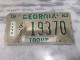 Vintage 1983 Georgia City Government Troup County License Plate 19370 Ex... - $19.80