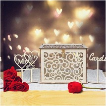 Enchanting Moments - Rustic Wooden Wedding Card Box with Lock, Delicate ... - $856.68 MXN