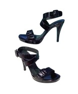 Donald Pliner Black Patent Leather Shoe New Ankle Wrap Platform New $265... - $106.00