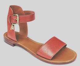 Coach Ankle Strap Leather Flat Sandals Terracota Women&#39;s 9.5 - £59.50 GBP