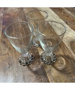 SET OF 3 Anchor Hocking BOOPIE BUBBLE CLEAR 4-1/2&quot; Liquor Cocktail Juice... - $19.14 CAD