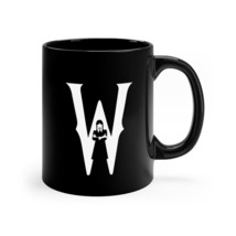 Wednesday Inspired Black Coffee Mug 11 oz.  Wednesday Addams W Symbol Coffee Mug - £15.92 GBP