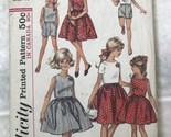 Vtg Simplicity Pattern 5993 Girls Dress Shirt Shorts 1965 Sz 10 Child Zi... - $11.35