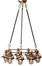 Round Chandelier with 9 Vintage Insulators, Blue or Clear, Artisan Made - £1,907.30 GBP