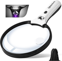Large Magnifying Glass with Light, Magnifier Handheld Illuminated Lighte... - $29.21
