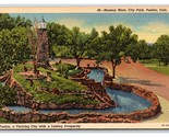 Scimmia Moat Città Park Pueblo Colorado Co Unp Lino Cartolina E19 - $3.03