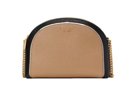 New Kate Spade Morgan Colorblock Double-zip Dome Crossbody Cafe Mocha / Dust bag - $92.91