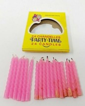 VTG Party Time Dripless Pink Birthday Cake Candles (17) Made in Japan w ... - £2.78 GBP