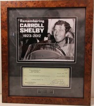 Carroll Shelby Framed Autograph Check #1270 dtd Jan 31 1963 - £792.25 GBP