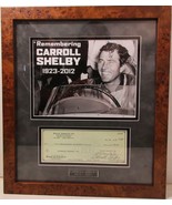 Carroll Shelby Framed Autograph Check #1270 dtd Jan 31 1963 - £784.96 GBP