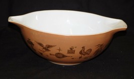 Old Vintage Pyrex 13&quot; Cinderella Mixing Bowl Early American 4 Qt. Kitchen Tool - £27.25 GBP