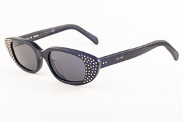 Celine CL 4144U8 01A Shiny Black Silver / Gray Sunglasses CL4144U8 01A 51mm - $284.05