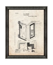 Picture Frame Patent Print Old Look with Black Wood Frame - £19.89 GBP+