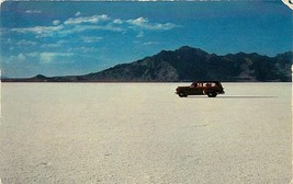 Chrome UT Postcard H056 Bonneville Salt Flats Old Car Crocker Unposted Crease - £2.60 GBP