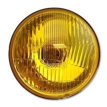 Single 5-3/4&quot; Halogen Amber Yellow Stock Glass Headlight Fog Light H4 60W Bulb - £19.94 GBP