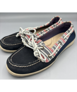Sperry Top Sider Firefish Navy Stripe Boat Shoes Leather  Women’s Loafer... - $18.19