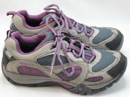 Merrell Azura J24350 Waterproof Hiking Trail Shoes Gray &amp; Purple Size 6.5 US EUC - £36.50 GBP