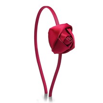 Valentine&#39;s Day Headband Hair Hoop for Women Exquisite and Romantic Wine Red Ros - £15.71 GBP