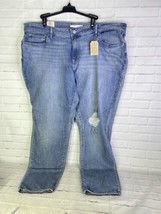 Levi&#39;s 711 Skinny Distressed Stretch Denim Jeans Blue Women&#39;s Plus Size 24W M - £33.10 GBP