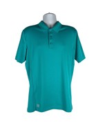 Fila Sport Mens Golf Polo Shirt Athletic Fit Teal Size M Polyester - $18.50