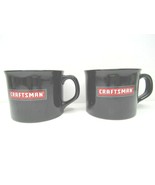 2 Craftsman Coffee Mugs Large Ceramic Chili Soup Drink Cup Black Red Sea... - £23.68 GBP