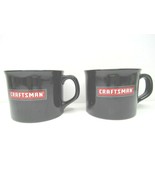 2 Craftsman Coffee Mugs Large Ceramic Chili Soup Drink Cup Black Red Sea... - $29.67