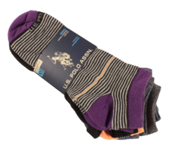 US Polo Assn Low Cut Multicolor Socks 10-Pack NEW Moisture Control #3 - £10.74 GBP