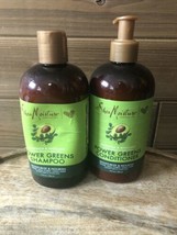 Shea Moisture Power Greens Shampoo &amp; Conditioner Lot Moringa Avocado Curly Hair - £22.33 GBP