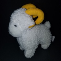 VTG Multipet International Sheep Ram Yellow Horns Plush 5.5&quot; Toy NO SOUND As Is - £15.62 GBP