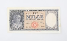 1949 Italy 1000 Lire Note Almost Uncirculated Banca d&#39;Italia AU Italian P#88b - £100.25 GBP