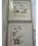 Feather Art Birds Oriental 3-D Shadow Box Framed Feather Art Lot of 2 - £23.35 GBP