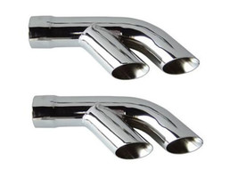 70-81 Firebird Trans Am Side Splitter Exhaust Tips Tail Pipes 3&quot; Stainless PAIR - £97.65 GBP