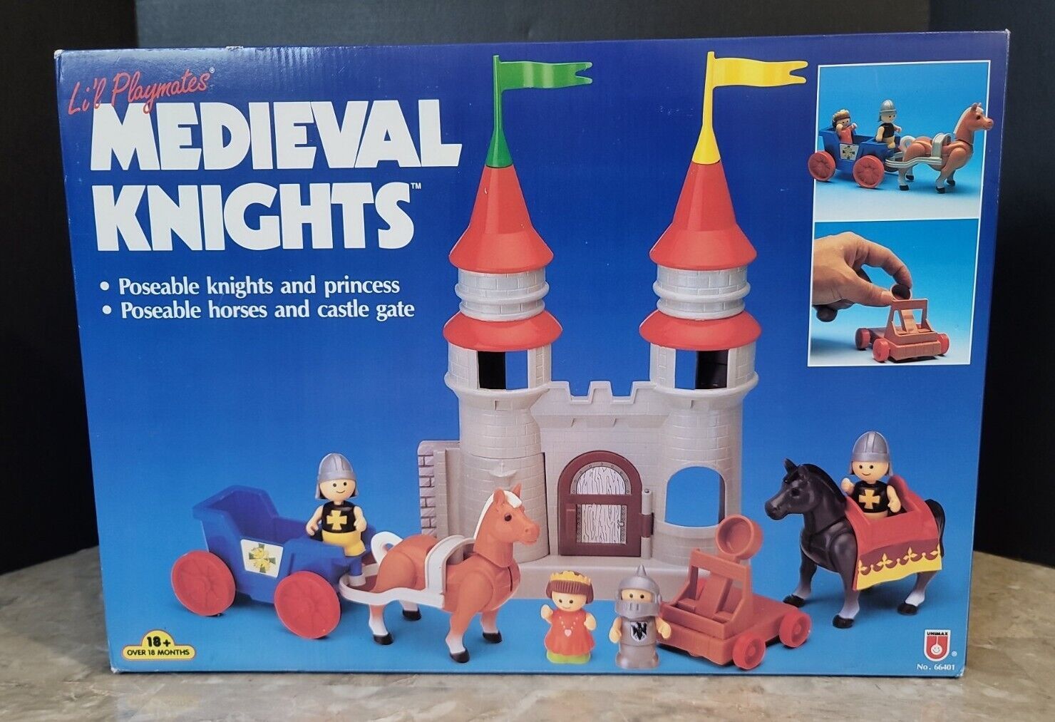 Primary image for Lil Playmates Medieval Castle 1993 Toys VINTAGE Complete Box, SEE Description