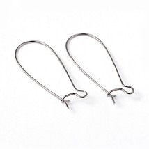Kidney Ear Wires Silver Earring Wires Earring Wire Hooks 20 pieces - $3.01