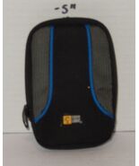 Case Logic Black Blue Digital Camera Bag Case 5&quot; x 2&quot; Neoprene with belt... - $20.74 CAD