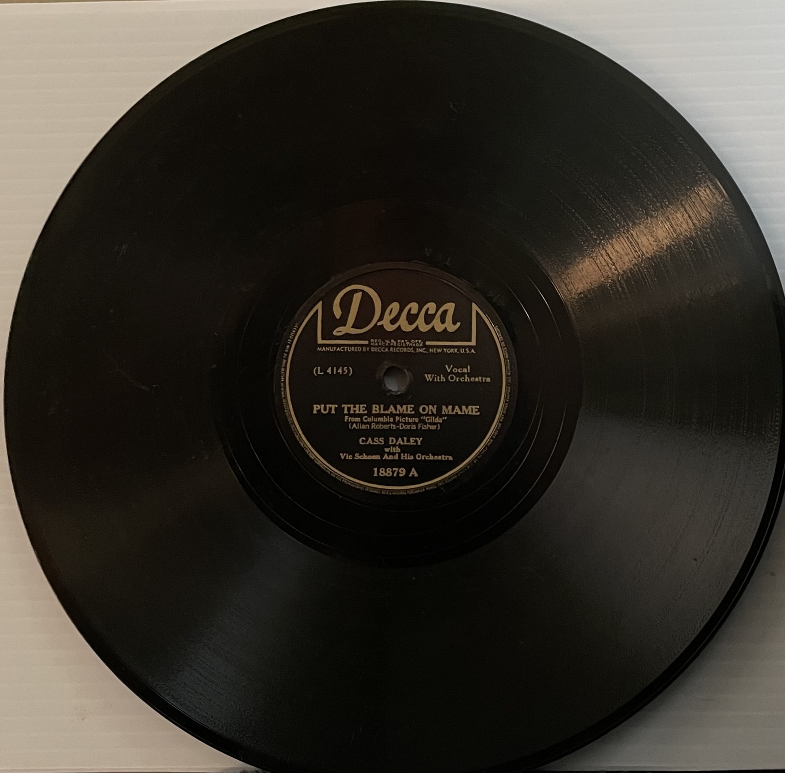Cass Daley - Put The Blame On Mame/ The Truth Of The Matter Is (Shellac,... - $4.39