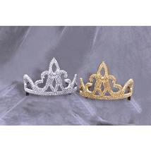 Silver Plastic Tiara with Combs - $2.49