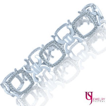 Women&#39;s Ladies XOXO Link Bracelet 1.73 TCW Round Diamond 14k Solid White... - $8,315.24