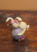B Lloyd 2006 Bunny Rabbit on Egg &quot;Your Eggstra Special&quot; Resin Folk Art F... - £23.14 GBP