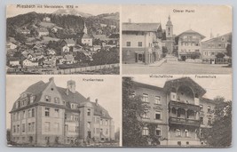 Miesbach Bavaria Multi View With Wendelstein Krankenhaus Oberer Markt Postcard - $14.45