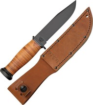 KA-BAR 2225 Mark I Fighting Utility Knife 5-1/8&quot; Plain Blade Leather Handle - $2,667.59 MXN